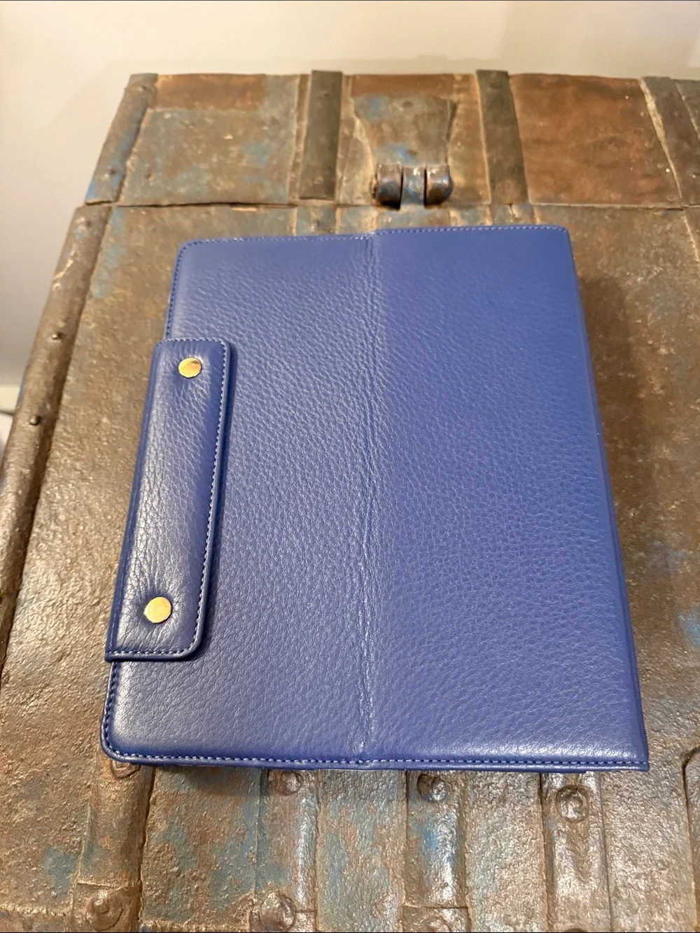 Tory Burch Pretty Blue leather tablet case